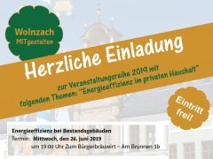 Einladung zur Veranstaltungsreihe "Energieeffizienz" 2019 - Betsandsgebäude